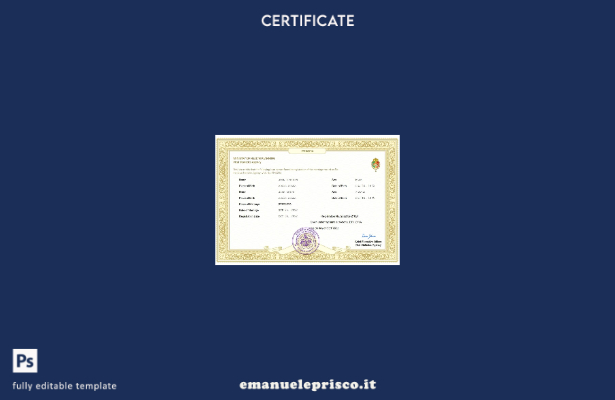 Certificato di matrimonio in Etiopia in stile verificato Modello Word e PDF